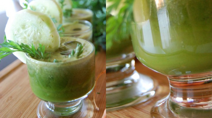 Green Juice: Carrot ★ Cucumber ★ Tomato ★ Spinach ★ Dill ★ Jalapeño